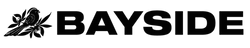 black header logo on a clear background with a bird on the left with some leves and capital black text that says BAYSIDE